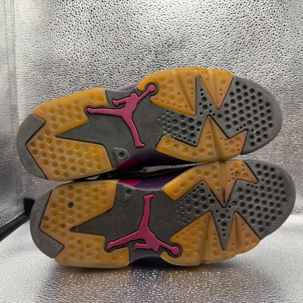 Size 10 Jordan Flight Club 91 Mens Grey Pink Good 555475-028 Night Stadium